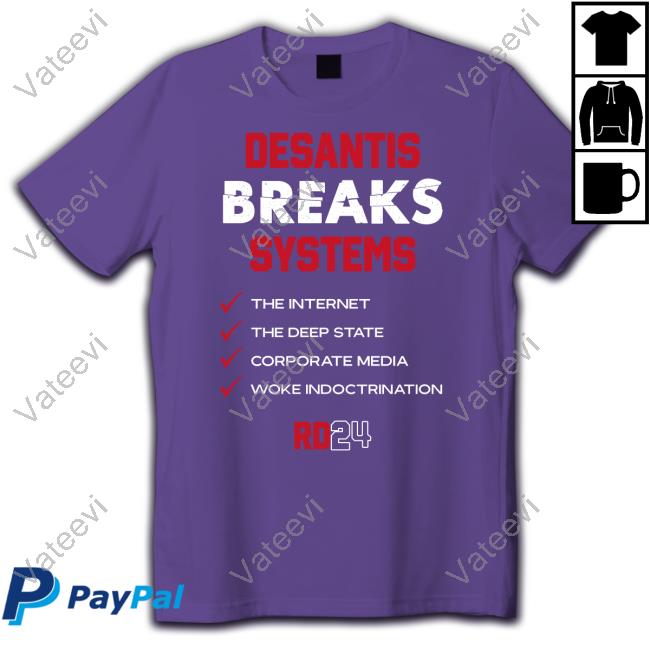 Team Desantis Desantis Breaks Systems The Internet The Deep State Corporate Media Woke Indoctrination Shirt Team Desantis Desantis Breaks Systems The Internet The Deep State Corporate Media Woke Indoctrination Shirt