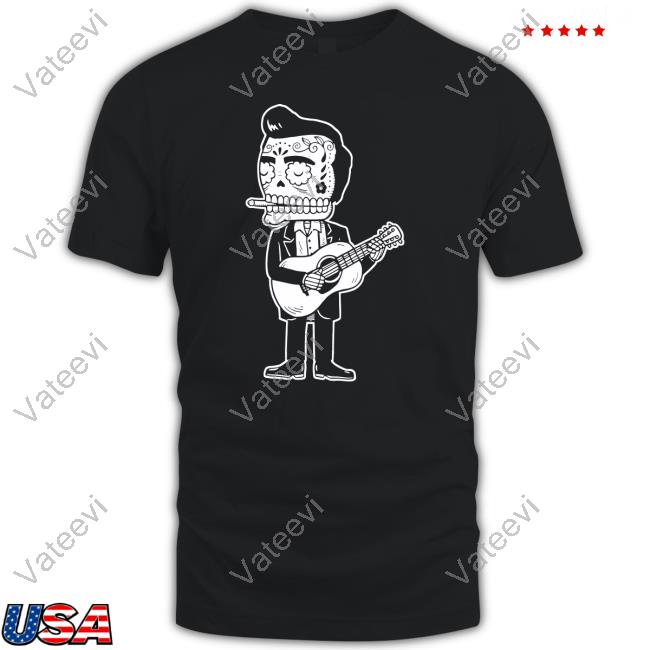 Stephen King Wearing Johnny Cash Sugar Skull Shirts