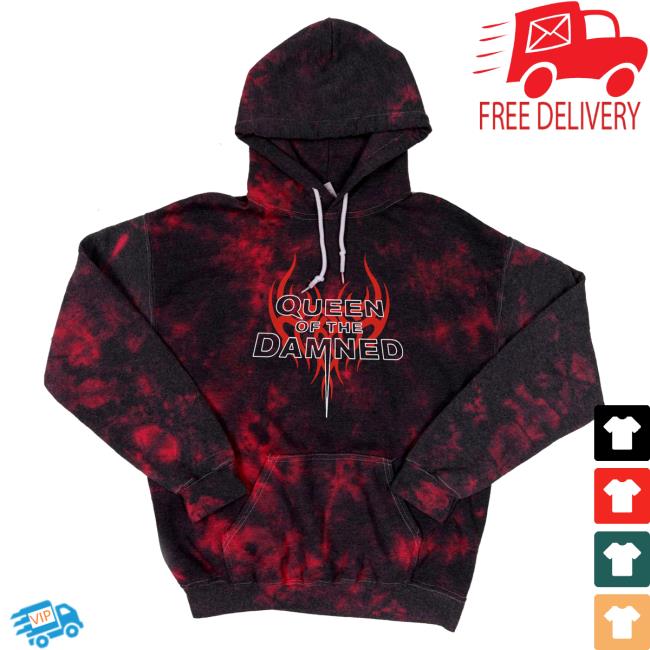 Official Studiohouse Designs Queen Of The Damned Tie Dye Pullover Hoodie Official Studiohouse Designs Queen Of The Damned Tie Dye Pullover Hoodie