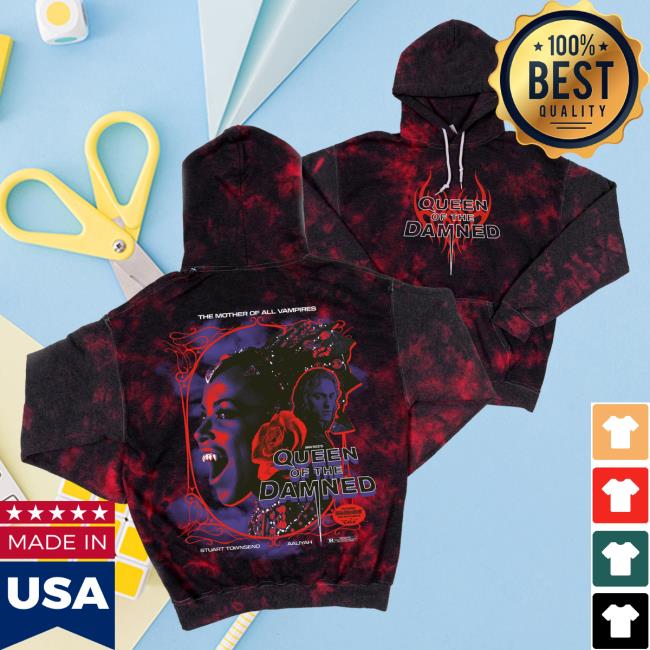 Official Studiohouse Designs Queen Of The Damned Tie Dye Pullover Hoodie Official Studiohouse Designs Queen Of The Damned Tie Dye Pullover Hoodie