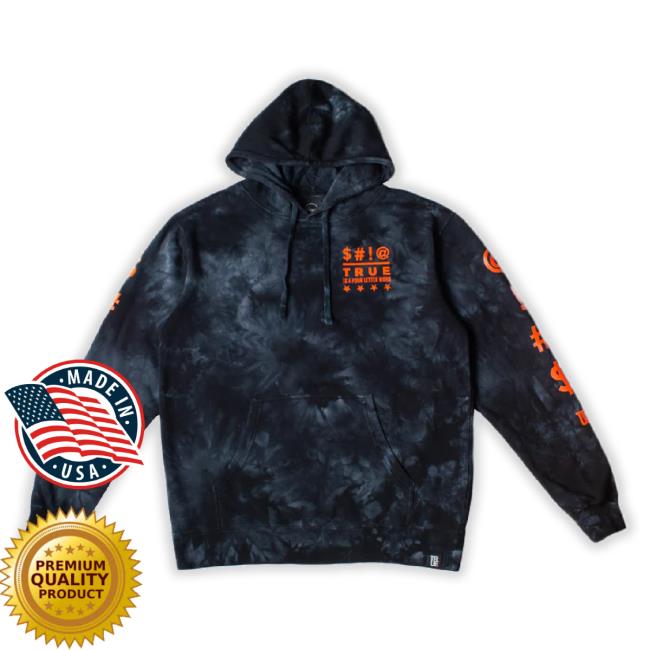 Official Mens Four Letter Tie Dye Unisex Sweatshirt Black Official Mens Four Letter Tie Dye Unisex Sweatshirt Black