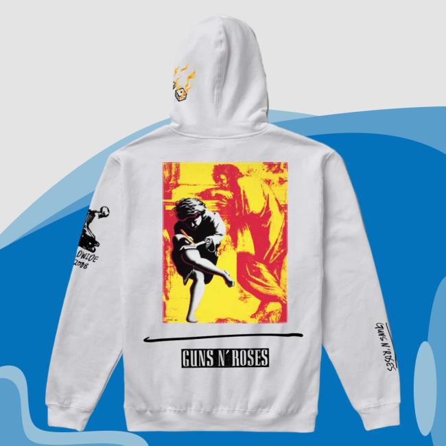 Official Primitive Skateboarding Apparel Clothing Merch Store Shop Estranged Hw Guns N' Roses Sweaters White Official Primitive Skateboarding Apparel Clothing Merch Store Shop Estranged Hw Guns N' Roses Sweaters White