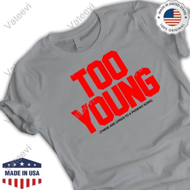 Wearephoenix Too Young These Are Lyrics To A Phoenix Song Hoodie Wearephoenix Too Young These Are Lyrics To A Phoenix Song Hoodie